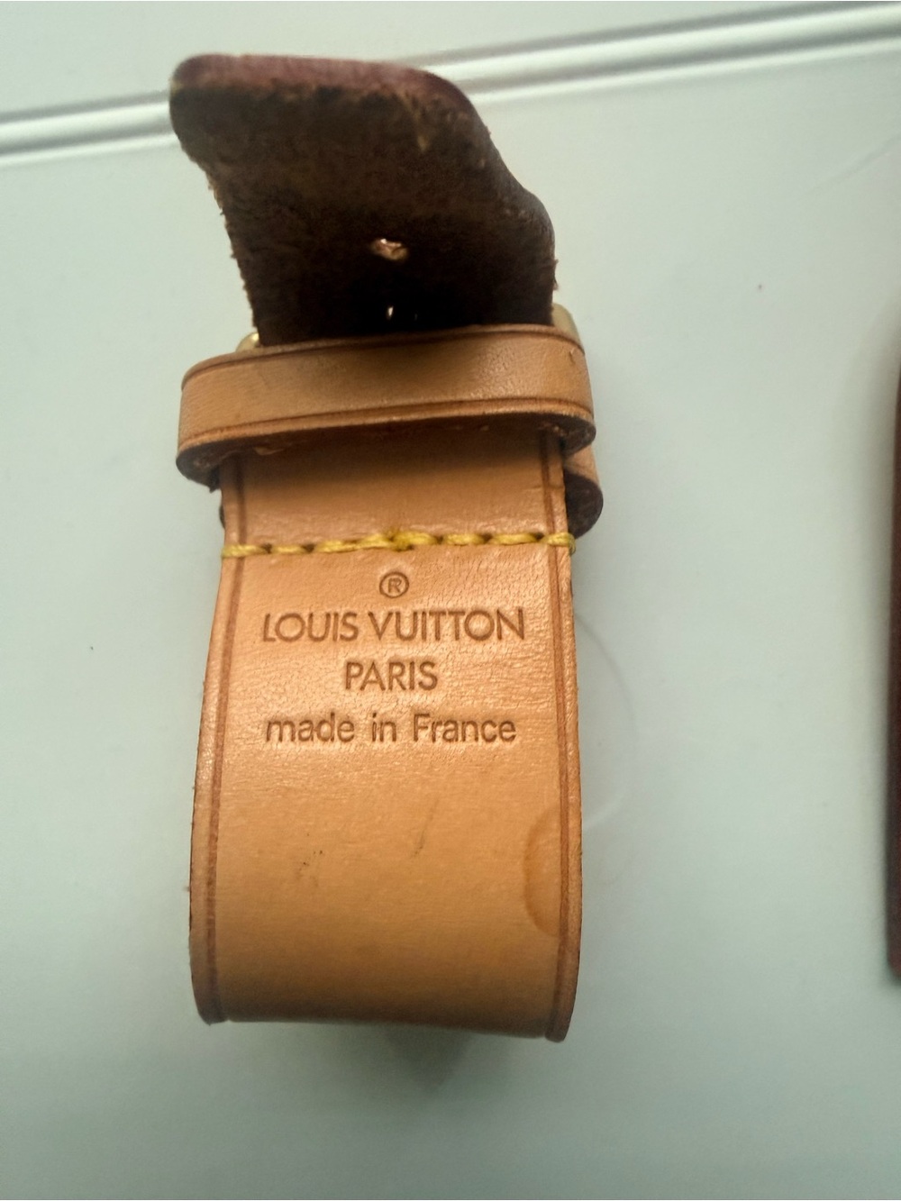 Authentic Louis Vuitton Vachetta Luggage Tag & Poignet Set - Picture 3 of 10